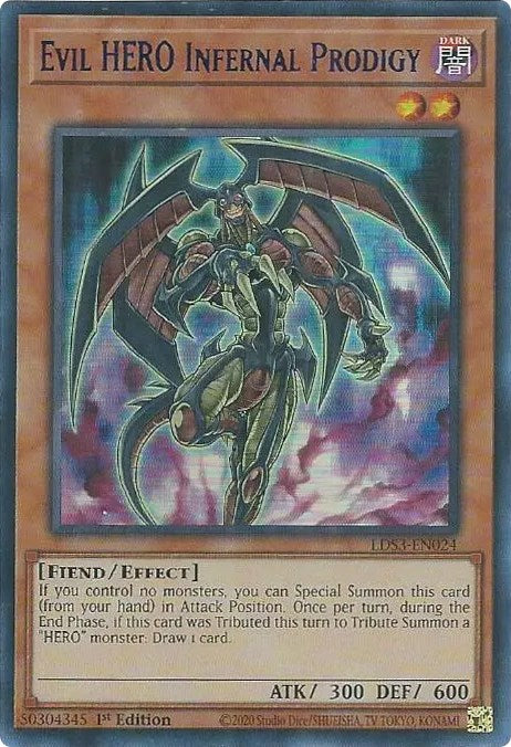 Evil HERO Infernal Prodigy (Blue) [LDS3-EN024] Ultra Rare - PokeCharles PokeStore