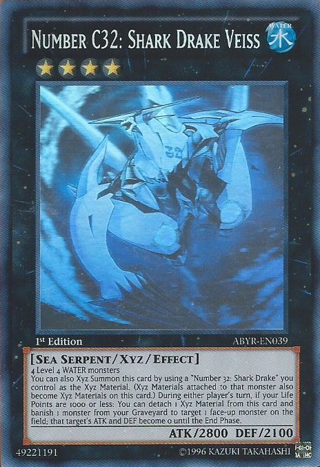 Number C32: Shark Drake Veiss [ABYR-EN039] Ghost Rare - PokeCharles PokeStore