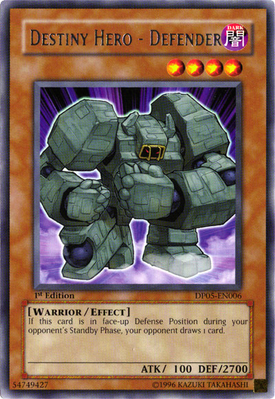 Destiny Hero - Defender [DP05-EN006] Rare - PokeCharles PokeStore