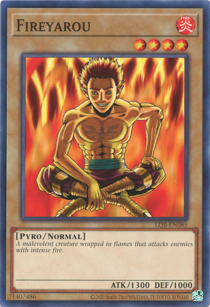 Fireyarou (25th Anniversary) [LOB-EN085] Common - PokeCharles PokeStore