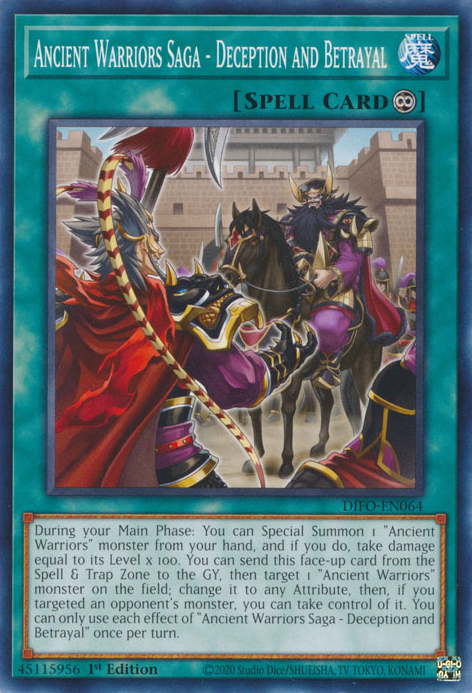 Ancient Warriors Saga - Deception and Betrayal [DIFO-EN064] Common - PokeCharles PokeStore