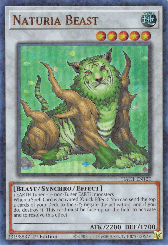 Naturia Beast (Duel Terminal) [HAC1-EN120] Parallel Rare - PokeCharles PokeStore
