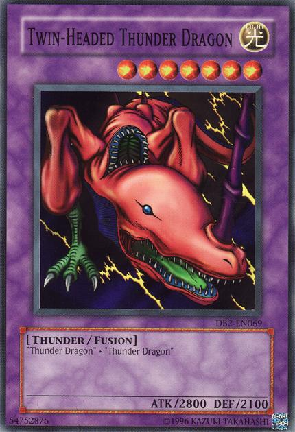 thunder dragon cards yugioh Twin-Headed Thunder Dragon [DB2-EN069] Common