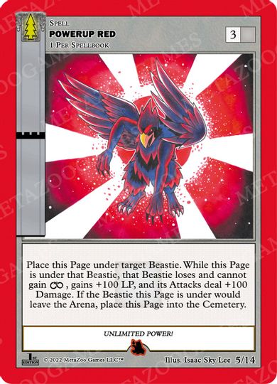 Powerup Red (Flame) [Cryptid Nation: Wilderness First Edition Theme Deck]