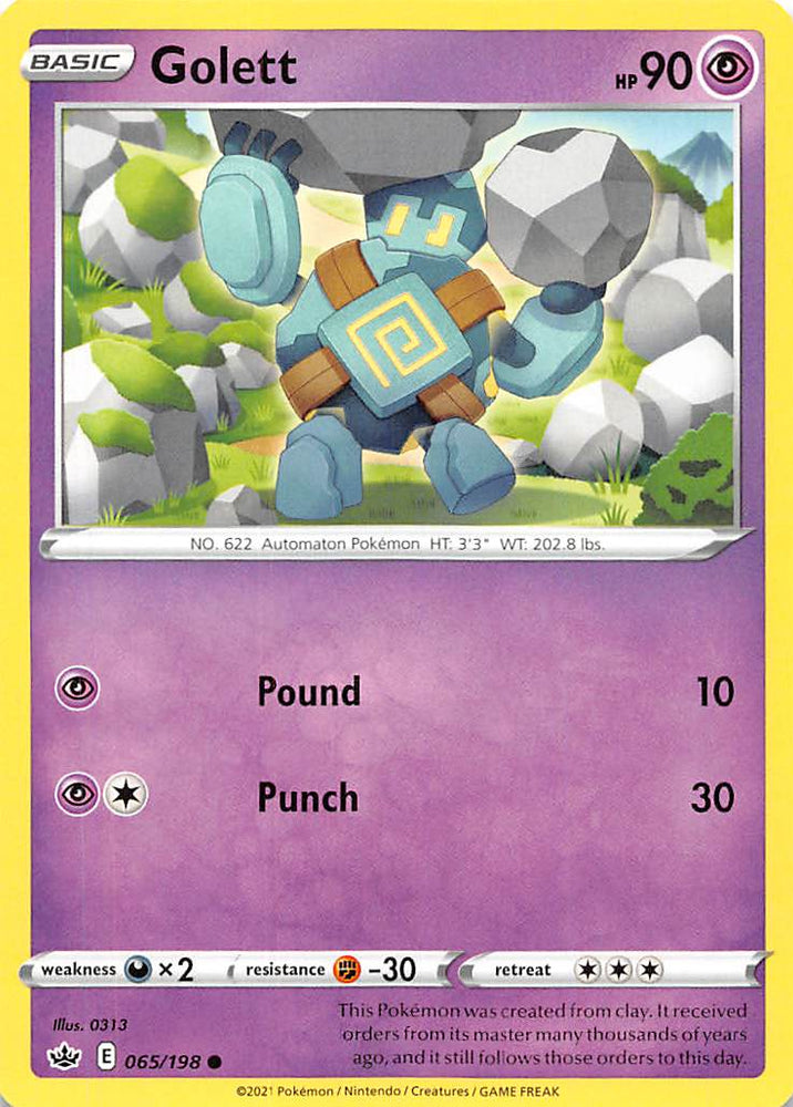Golett (065/198) [Sword & Shield: Chilling Reign] - PokeCharles PokeStore