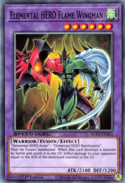 Elemental HERO Flame Wingman [SGX1-ENA21] Common - PokeCharles PokeStore