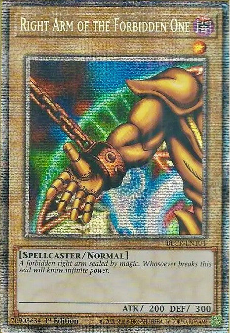 Right Arm of the Forbidden One [BLCR-EN104] Starlight Rare - PokeCharles PokeStore