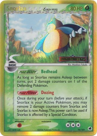 Snorlax (10/101) (Delta Species) (Stamped) [EX: Dragon Frontiers] - PokeCharles PokeStore