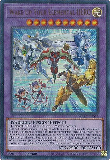Wake Up Your Elemental HERO [MAZE-EN014] Ultra Rare - PokeCharles PokeStore