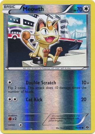 Meowth (80/99) (Mirror Reverse Holo) [Black & White: Next Destinies] - PokeCharles PokeStore