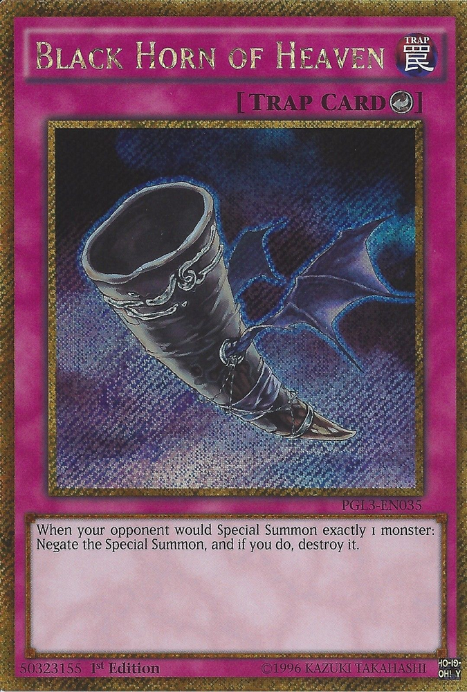 Black Horn of Heaven [PGL3-EN035] Gold Secret Rare - PokeCharles PokeStore