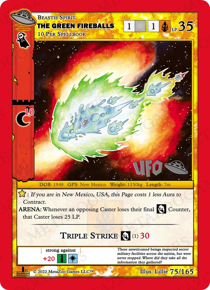 The Green Fireballs [Cryptid Nation: UFO First Edition Spoiler Pack]