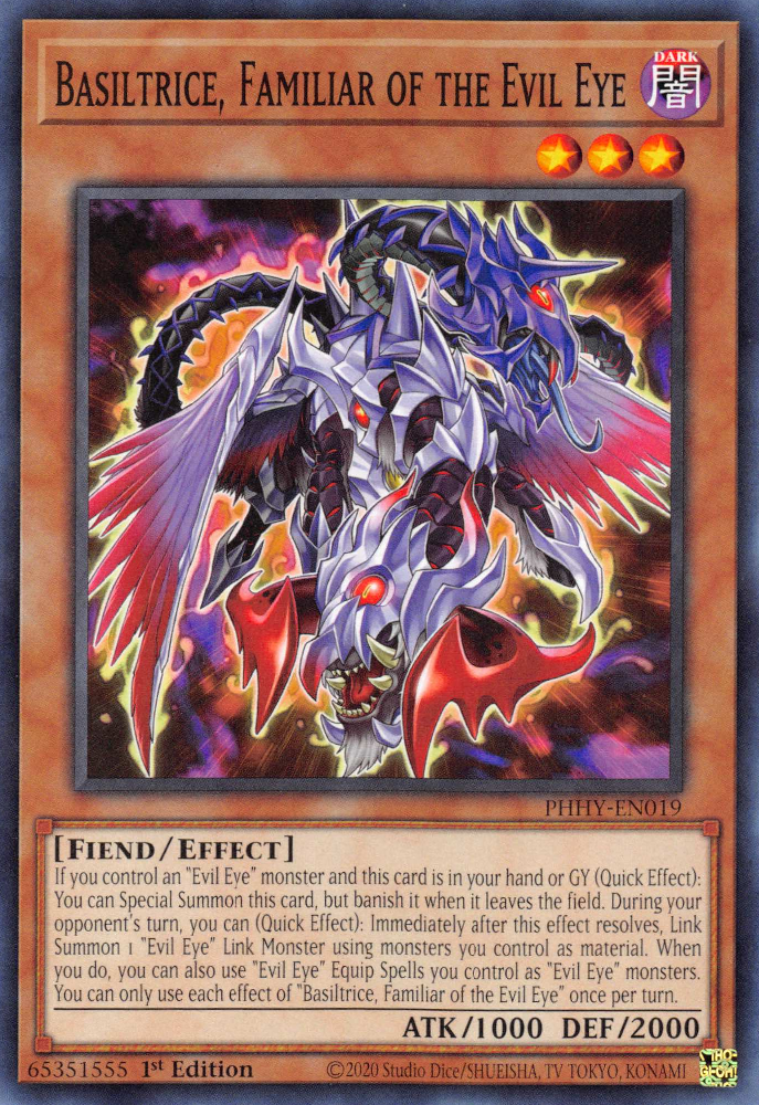 Basiltrice, Familiar of the Evil Eye [PHHY-EN019] Common - PokeCharles PokeStore