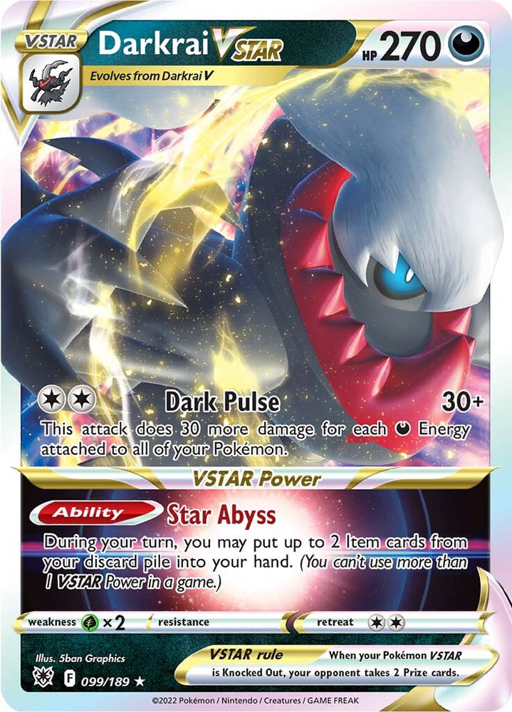 Darkrai VSTAR (099/189) [Sword & Shield: Astral Radiance] - PokeCharles PokeStore