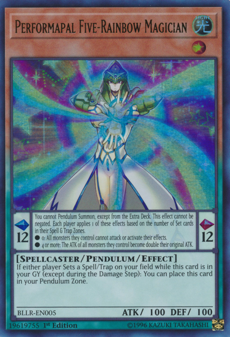 Performapal Five-Rainbow Magician [BLLR-EN005] Ultra Rare - PokeCharles PokeStore