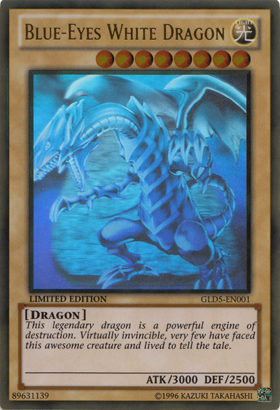 Blue-Eyes White Dragon [GLD5-EN001] Ghost/Gold Rare - PokeCharles PokeStore