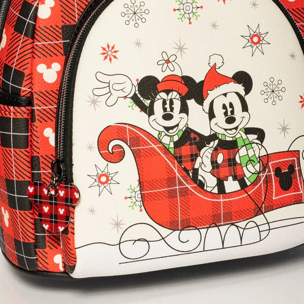 Disney Minnie Mickey Mouse Loungefly Christmas Plaid Exclusive
