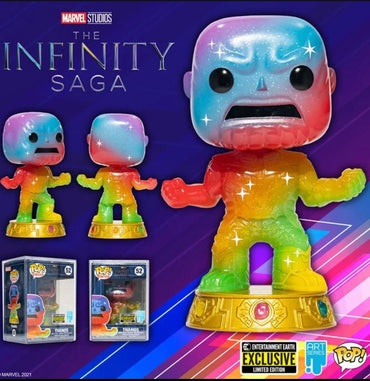 Marvel Infinity Saga Thanos Art Series Pop! Vinyl Figure with Premium Pop! Protector - Exclusive POP! Funko #52