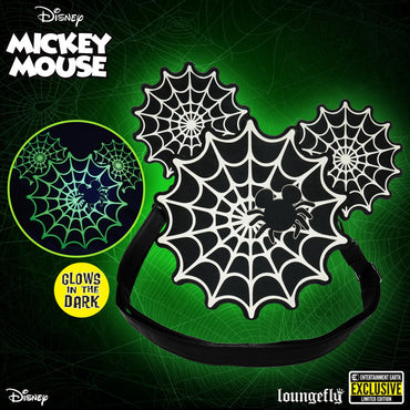 Disney Mickey Mouse Loungefly Halloween Glow in the Dark Spider Crossbody